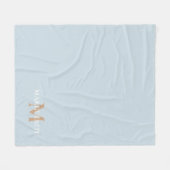 Couverture Polaire Nom personnalisé Monogramme (Devant (Horizontal))