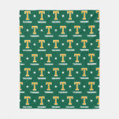 Couverture Polaire Nom personnalisé Monogramme Star Gold Green (Devant)