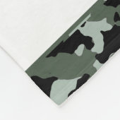 Couverture Polaire Nom personnalisé Motif de camouflage vert (Coin)