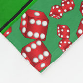 Couverture Polaire Nom personnalisé motif de dés verts (Coin)