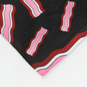 Couverture Polaire Nom personnalisé motif de lard noir (Coin)