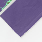 Couverture Polaire Nom personnalisé motif fleuri et transparent (Coin)