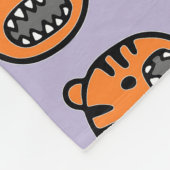 Couverture Polaire Nom personnalisé motif visage tigre brun (Coin)