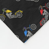Couverture Polaire Nom personnalisé motocyclettes noires (Coin)