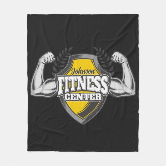Couverture Polaire Nom personnalisé Muscle Fitness Trainer Gym (Devant)