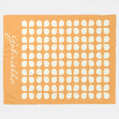 Couverture Polaire Nom personnalisé Mustard Jaune Géométrique Chaud (Devant (Horizontal))