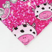 Couverture Polaire Nom personnalisé neon rose parties scintillant cha (Coin)