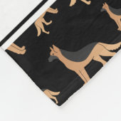 Couverture Polaire Nom personnalisé noir Allemand Berger chiens (Coin)