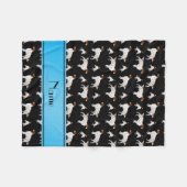 Couverture Polaire Nom personnalisé noir Anglais Setter (Devant (Horizontal))