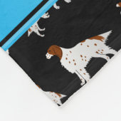 Couverture Polaire Nom personnalisé noir Anglais Setter (Coin)