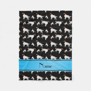 Couverture Polaire Nom personnalisé noir Anglais Setter