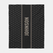 Couverture Polaire Nom personnalisé noir moderne (Devant)