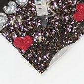 Couverture Polaire Nom personnalisé noir parties scintillant infirmiè (Coin)