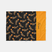 Couverture Polaire Nom personnalisé noir platypus motif (Devant (Horizontal))