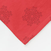 Couverture Polaire Nom personnalisé noisette flocon rouge (Coin)