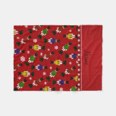 Couverture Polaire Nom personnalisé noix rouge (Devant (Horizontal))
