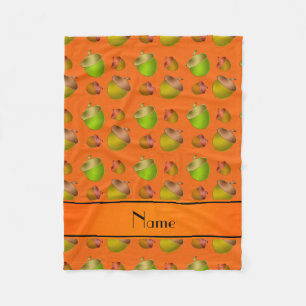 Couverture Polaire Nom personnalisé orange cors