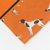 Couverture Polaire Nom personnalisé orange Pointer chiens (Coin)