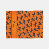 Couverture Polaire Nom personnalisé orange rottweiler chien motif (Devant (Horizontal))