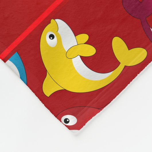 Couverture Polaire Nom personnalisé orques arc-en-ciel rouge (Coin)