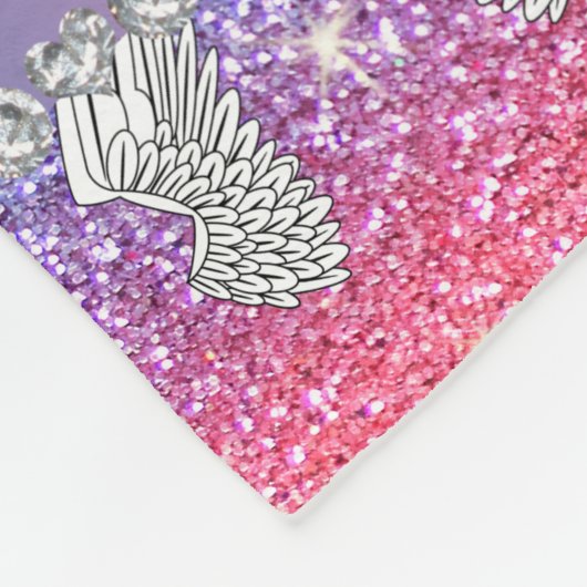 Couverture Polaire Nom personnalisé parties scintillant arc-en-ciel a (Coin)