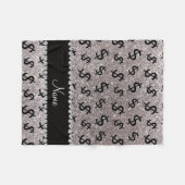 Couverture Polaire Nom personnalisé parties scintillant argent signes (Devant (Horizontal))