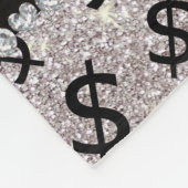 Couverture Polaire Nom personnalisé parties scintillant argent signes (Coin)