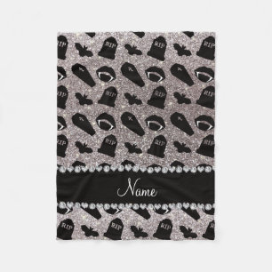 Couverture Polaire Nom personnalisé parties scintillant argent vampir