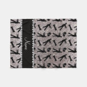 Couverture Polaire Nom personnalisé parties scintillant argent zombie (Devant (Horizontal))