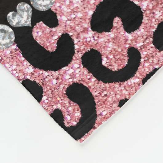 Couverture Polaire Nom personnalisé parties scintillant rose pastel p (Coin)