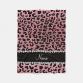 Couverture Polaire Nom personnalisé parties scintillant rose pastel p (Devant)