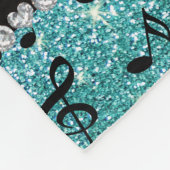 Couverture Polaire Nom personnalisé parties scintillant turquoise not (Coin)