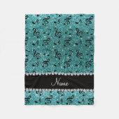 Couverture Polaire Nom personnalisé parties scintillant turquoise not (Devant)