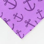 Couverture Polaire Nom personnalisé pastel violet ancres arc (Coin)