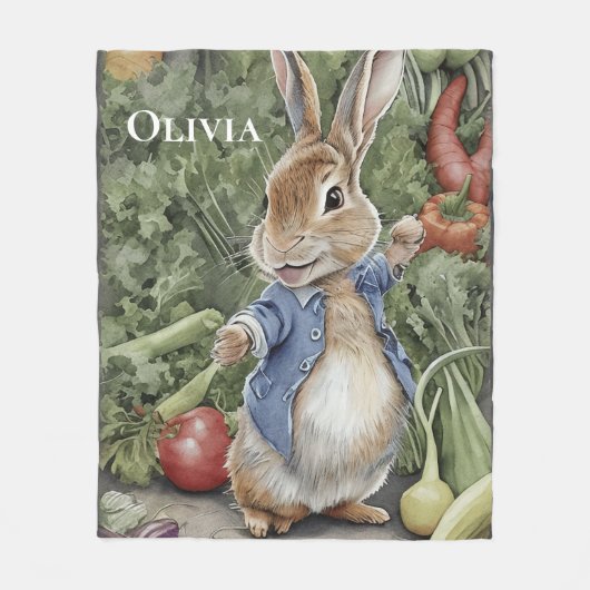 Couverture Polaire Nom personnalisé Peter Rabbit (Devant)