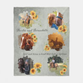 Couverture Polaire Nom personnalisé Photo Cheval Animal de compagnie (Devant)