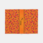 Couverture Polaire Nom personnalisé piment orange (Devant (Horizontal))