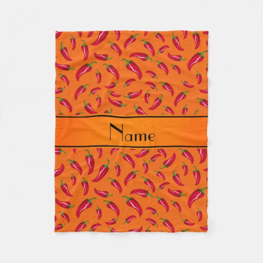 Couverture Polaire Nom personnalisé piment orange (Devant)