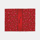 Couverture Polaire Nom personnalisé piment rouge (Devant (Horizontal))