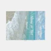 Couverture Polaire Nom personnalisé Pittoresque Aqua White Beach (Devant (Horizontal))
