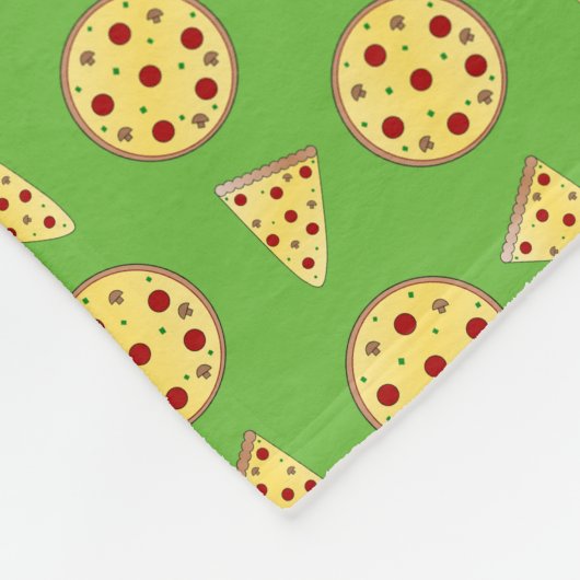 Couverture Polaire Nom personnalisé pizzas vert clair (Coin)