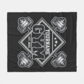Couverture Polaire Nom personnalisé Poids Accueil Crossfit Gym (Devant (Horizontal))