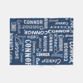 Couverture Polaire Nom personnalisé pour le bleu marine de Conner (Devant (Horizontal))