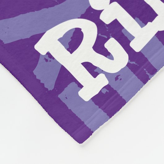 Couverture Polaire Nom personnalisé Purple Blanc Nom RepeatPattern (Coin)