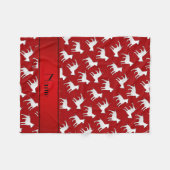 Couverture Polaire Nom personnalisé red bull terrier chiens (Devant (Horizontal))