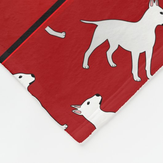 Couverture Polaire Nom personnalisé red bull terrier chiens (Coin)
