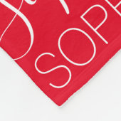 Couverture Polaire Nom personnalisé répété en rouge et blanc  (Coin)