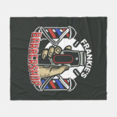 Couverture Polaire Nom personnalisé Retro Barber Shop Pole Barbier (Devant (Horizontal))