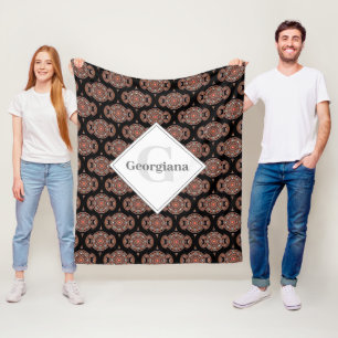 Couverture Polaire Nom personnalisé Retro Safari Sunset Bohemian Mand