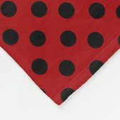 Couverture Polaire Nom personnalisé rouge pois bleu léopard arc (Coin)